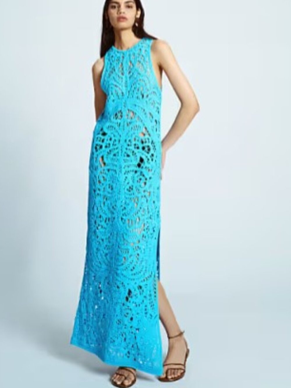 NWT Topshop Premium Crochet Maxi Dress